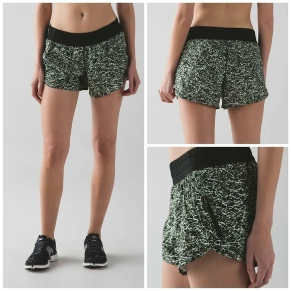 Lululemon Tracker Shorts Mini Ripple Desert Olive‎ Fatigue - Picture 1 of 7